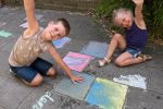 Experimenteren met stoepkrijt! 3